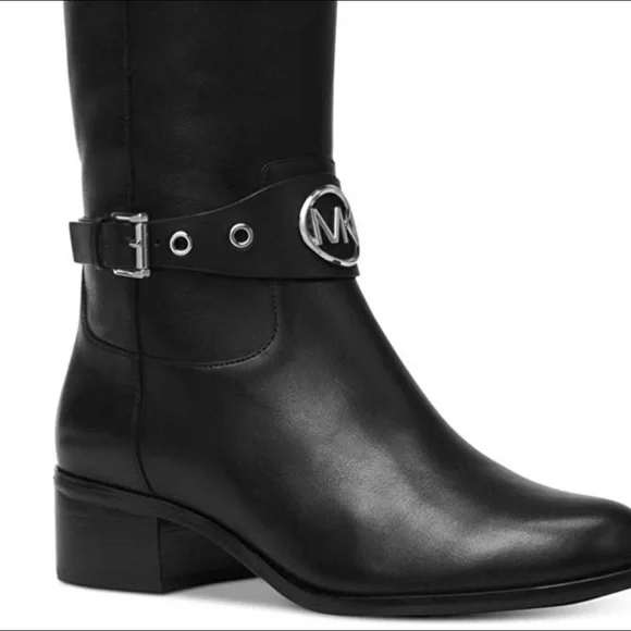 MICHAEL Michael Kors Heather Boot Wide Calf Black Boots - Size 8 - Picture 2 of 14